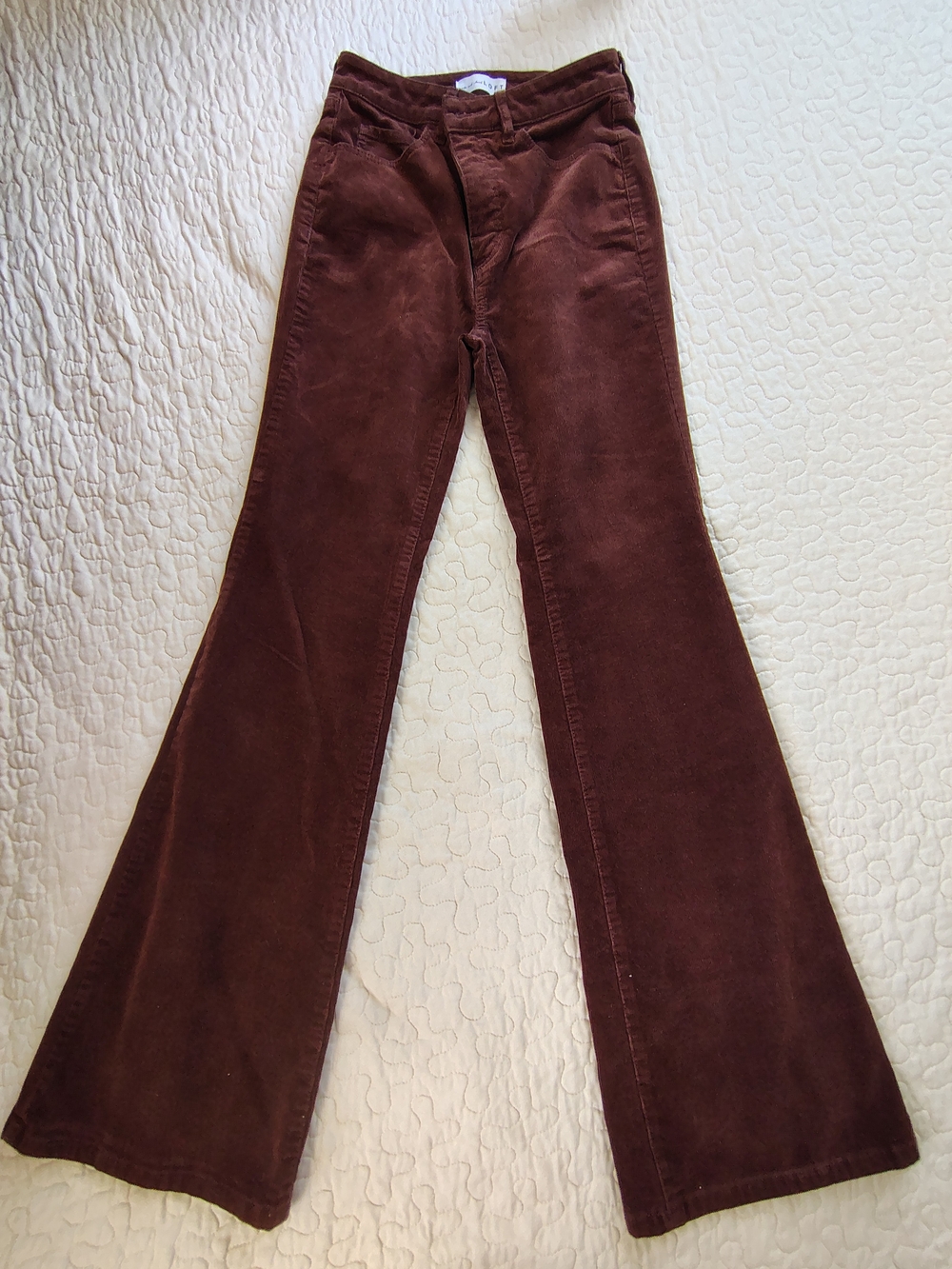 LOFT High Rise Corduroy Flare Pants Brown Chocolate Size 0 / 25